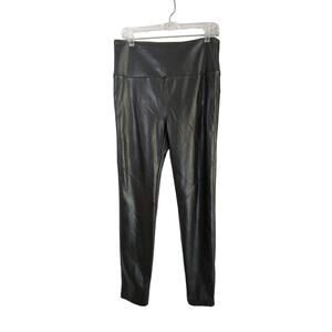 David Lerner X Evereve Faux Leather Pants Womens L Black Skinny